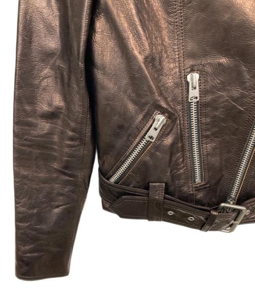 ALL SAINTS（オールセインツ）ALL SAINTS (オールセインツ) ブロンズライダースジャケット ブラウン サイズ:36の古着・服飾アイテム