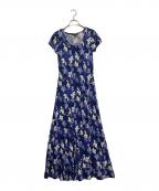 LAUREN RALPH LAURENローレン ラルフ ローレン）の古着「花柄ワンピース」｜ネイビー