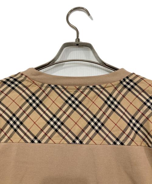BURBERRY LONDON（バーバリーロンドン）BURBERRY LONDON (バーバリーロンドン) ノバチェック切替カットソー ベージュ サイズ:Lの古着・服飾アイテム