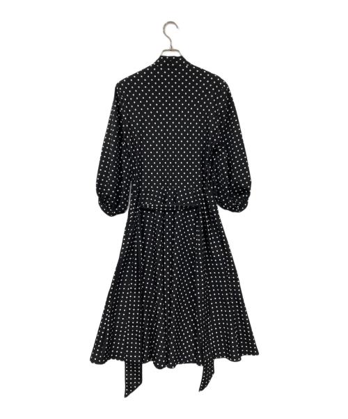 LAUREN RALPH LAUREN（ローレン ラルフ ローレン）LAUREN RALPH LAUREN (ローレン ラルフ ローレン) ドットブラウスワンピース ブラック サイズ:US8の古着・服飾アイテム