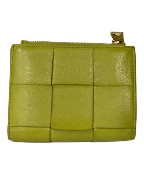 BOTTEGA VENETA（ボッテガベネタ）BOTTEGA VENETA (ボッテガベネタ) カセット マキシイントレチャート 2つ折り財布 グリーンの古着・服飾アイテム