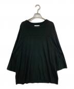 MARKAマーカ）の古着「Noil Silk Knit Ball Games Three-Quarter Sleeve Tee」｜ブラック