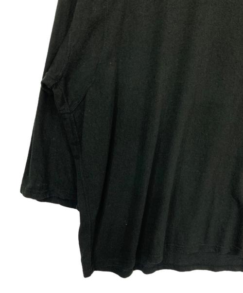 MARKA（マーカ）MARKA (マーカ) Noil Silk Knit Ball Games Three-Quarter Sleeve Tee ブラック サイズ:2の古着・服飾アイテム