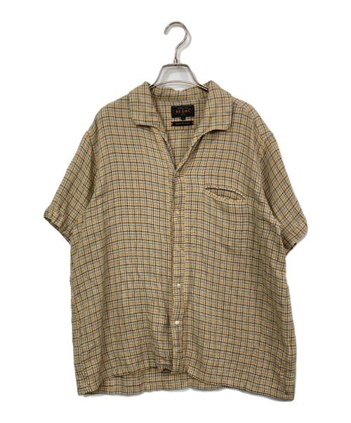 BEAMS PLUS（ビームスプラス）BEAMS PLUS (ビームスプラス) Italian Collar Gunclub Mesh イエロー サイズ:Lの古着・服飾アイテム