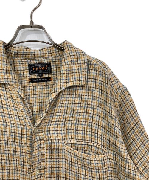 BEAMS PLUS（ビームスプラス）BEAMS PLUS (ビームスプラス) Italian Collar Gunclub Mesh イエロー サイズ:Lの古着・服飾アイテム