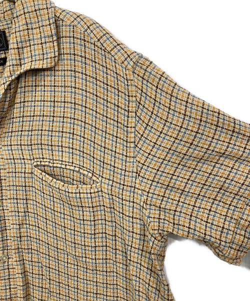 BEAMS PLUS（ビームスプラス）BEAMS PLUS (ビームスプラス) Italian Collar Gunclub Mesh イエロー サイズ:Lの古着・服飾アイテム