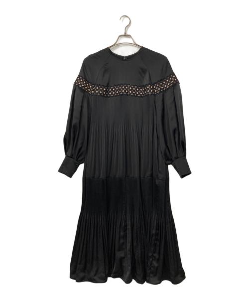 ADORE（アドーア）ADORE (アドーア) ライトサテンワンピース ブラック サイズ:38の古着・服飾アイテム