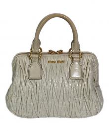 MIU MIU（ミュウミュウ）の古着「マテラッセ ハンドバッグ」｜ベージュ