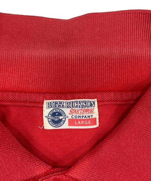 BUZZ RICKSON'S（バズリクソンズ）Buzz Rickson's (バズリクソンズ) ポロシャツ レッド サイズ:LARGEの古着・服飾アイテム