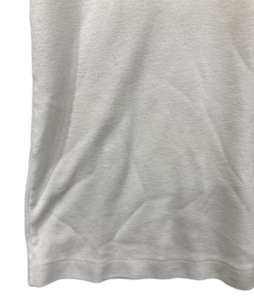 Textile Prints（テキスタイル プリント）Textile Prints (テキスタイル プリント) ラグランTシャツ ホワイト×ブルー サイズ:LARGEの古着・服飾アイテム