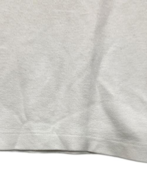 Textile Prints（テキスタイル プリント）Textile Prints (テキスタイル プリント) ラグランTシャツ ホワイト×ブルー サイズ:LARGEの古着・服飾アイテム