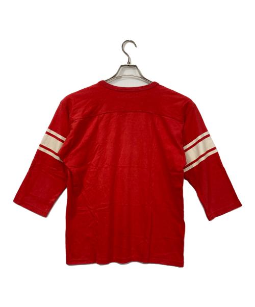 DUBBLE WORKS（ダブルワークス）DUBBLE WORKS (ダブルワークス) フットボールTシャツ レッド サイズ:Lの古着・服飾アイテム