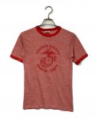 Hanesヘインズ）の古着「リンガーTシャツ」｜オレンジ
