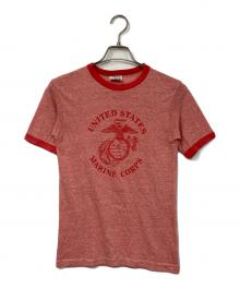 Hanes（ヘインズ）の古着「リンガーTシャツ」｜オレンジ
