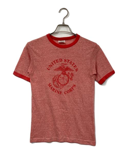 Hanes（ヘインズ）Hanes (ヘインズ) リンガーTシャツ オレンジ サイズ:Sの古着・服飾アイテム