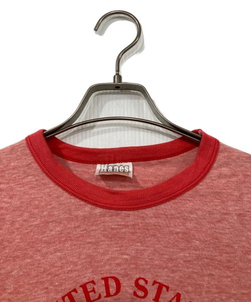 Hanes（ヘインズ）Hanes (ヘインズ) リンガーTシャツ オレンジ サイズ:Sの古着・服飾アイテム