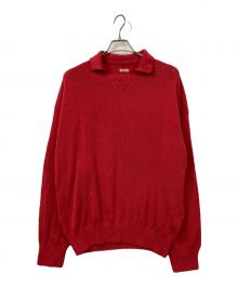 refomed（リフォメッド）の古着「OLD MAN KNIT POLO」｜レッド