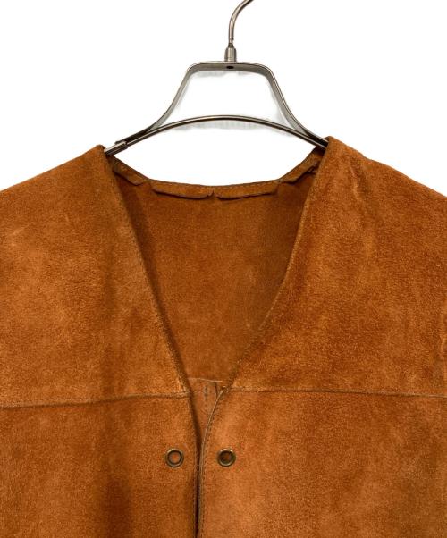 USED（ユーズド）USED (ユーズド) フリンジスウェードベスト ブラウン サイズ:表記無しの古着・服飾アイテム