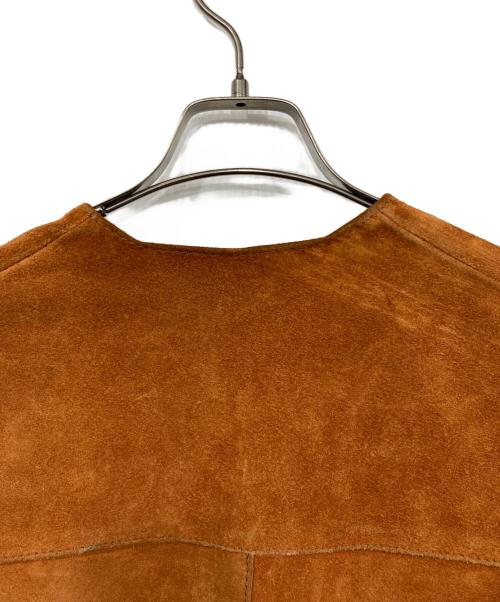 USED（ユーズド）USED (ユーズド) フリンジスウェードベスト ブラウン サイズ:表記無しの古着・服飾アイテム