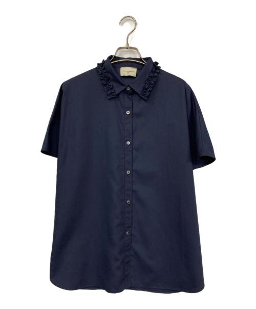 UNITED ARROWS（ユナイテッドアローズ）UNITED ARROWS (ユナイテッドアローズ) ミニフリル シャツ ネイビー サイズ:表記無しの古着・服飾アイテム