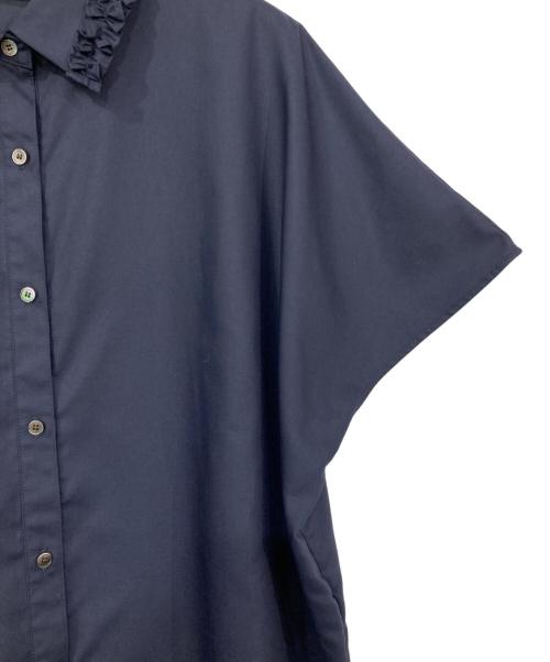 UNITED ARROWS（ユナイテッドアローズ）UNITED ARROWS (ユナイテッドアローズ) ミニフリル シャツ ネイビー サイズ:表記無しの古着・服飾アイテム