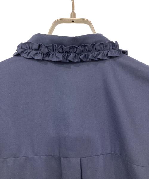 UNITED ARROWS（ユナイテッドアローズ）UNITED ARROWS (ユナイテッドアローズ) ミニフリル シャツ ネイビー サイズ:表記無しの古着・服飾アイテム