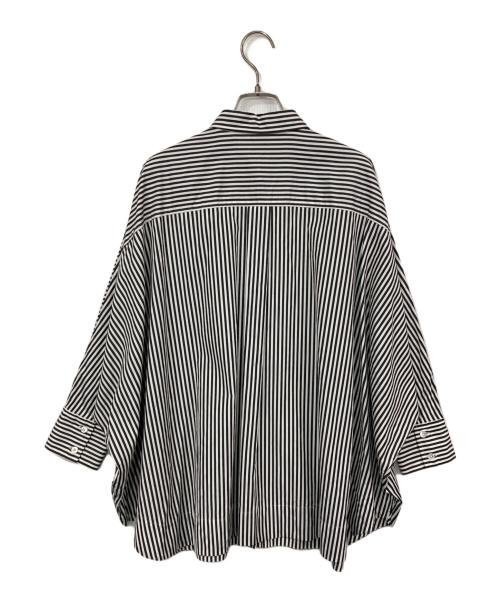 UNITED ARROWS（ユナイテッドアローズ）UNITED ARROWS (ユナイテッドアローズ) ドルマンスリーブストライプシャツ ホワイト×ブラック サイズ:36の古着・服飾アイテム