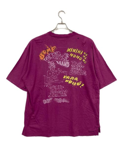 MIHARA YASUHIRO（ミハラヤスヒロ）MIHARA YASUHIRO (ミハラヤスヒロ) Distressed Tee パープル サイズ:50の古着・服飾アイテム