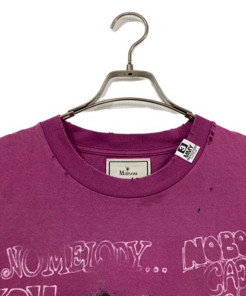 MIHARA YASUHIRO（ミハラヤスヒロ）MIHARA YASUHIRO (ミハラヤスヒロ) Distressed Tee パープル サイズ:50の古着・服飾アイテム