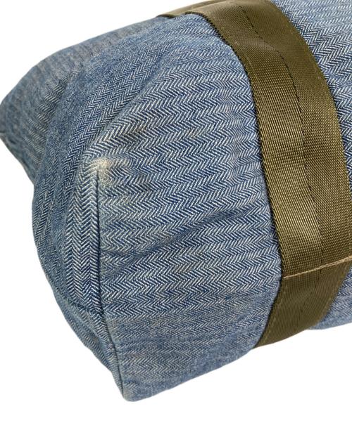 POST O'ALLS（ポストオーバーオールズ）POST O'ALLS (ポストオーバーオールズ) ヘリンボーントートバッグ ブルーの古着・服飾アイテム