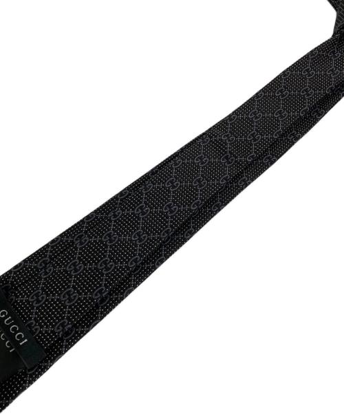 GUCCI（グッチ）GUCCI (グッチ) GGドット シルクネクタイ ネイビー サイズ:148×7の古着・服飾アイテム