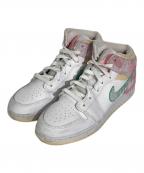 NIKEナイキ）の古着「GS Air Jordan 1 Mid」｜ホワイト×ピンク
