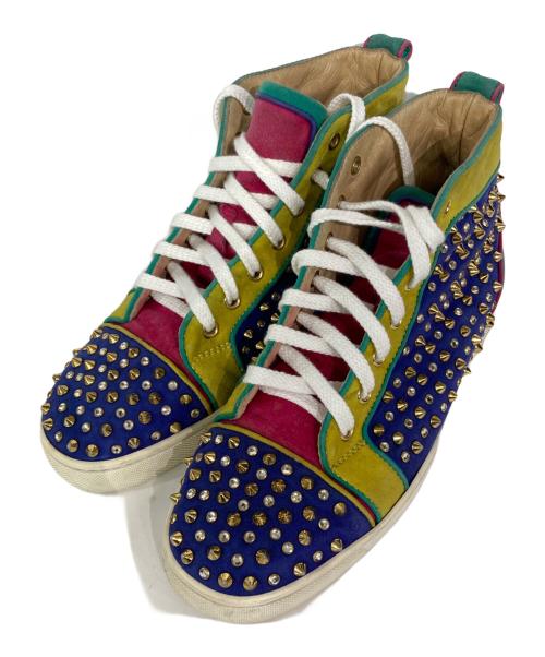 Christian Louboutin（クリスチャン・ルブタン）Christian Louboutin (クリスチャン・ルブタン) ハイカットスニーカー ブルー×イエロー サイズ:不明の古着・服飾アイテム