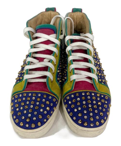Christian Louboutin（クリスチャン・ルブタン）Christian Louboutin (クリスチャン・ルブタン) ハイカットスニーカー ブルー×イエロー サイズ:不明の古着・服飾アイテム