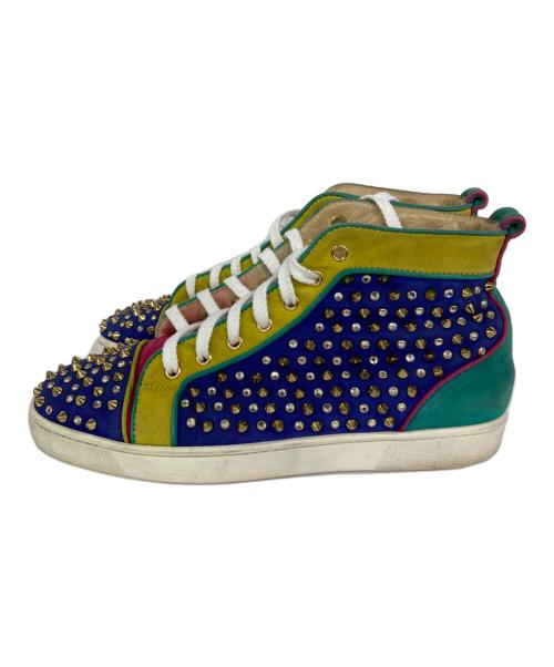 Christian Louboutin（クリスチャン・ルブタン）Christian Louboutin (クリスチャン・ルブタン) ハイカットスニーカー ブルー×イエロー サイズ:不明の古着・服飾アイテム