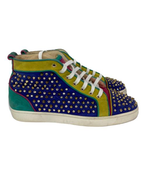Christian Louboutin（クリスチャン・ルブタン）Christian Louboutin (クリスチャン・ルブタン) ハイカットスニーカー ブルー×イエロー サイズ:不明の古着・服飾アイテム