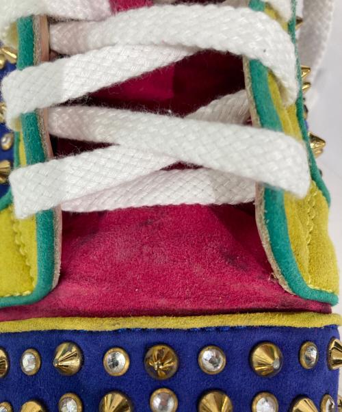 Christian Louboutin（クリスチャン・ルブタン）Christian Louboutin (クリスチャン・ルブタン) ハイカットスニーカー ブルー×イエロー サイズ:不明の古着・服飾アイテム