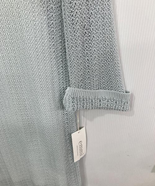 emmi atelier（エミアトリエ）emmi atelier (エミアトリエ) インナー付きメッシュニットワンピース ブルー サイズ:F 未使用品の古着・服飾アイテム