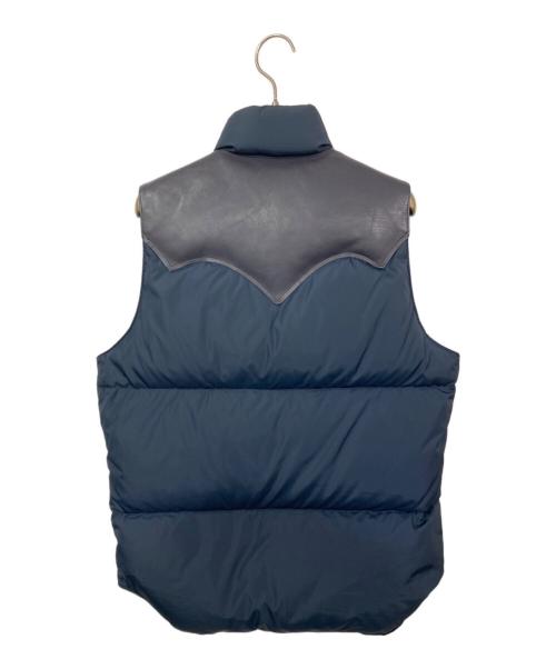 RockyMountainFeatherBed（ロッキーマウンテンフェザーベッド）RockyMountainFeatherBed (ロッキーマウンテンフェザーベッド) レザーヨークダウンベスト ネイビー サイズ:36の古着・服飾アイテム