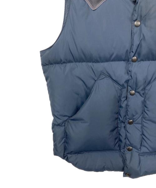 RockyMountainFeatherBed（ロッキーマウンテンフェザーベッド）RockyMountainFeatherBed (ロッキーマウンテンフェザーベッド) レザーヨークダウンベスト ネイビー サイズ:36の古着・服飾アイテム