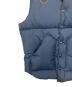 中古・古着 RockyMountainFeatherBed (ロッキーマウンテンフェザーベッド) レザーヨークダウンベスト ネイビー サイズ:36：15000円