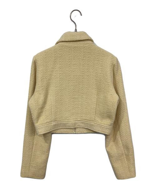 EIMY GOLF（エイミーゴルフ）EIMY GOLF (エイミーゴルフ) ミルキーツイードジャケット ベージュ サイズ:Mの古着・服飾アイテム