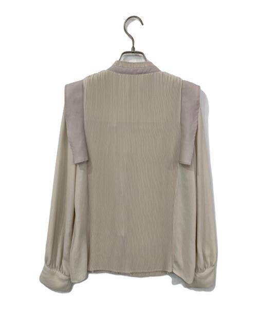UNITED TOKYO（ユナイテッドトーキョー）UNITED TOKYO (ユナイテッドトーキョー) ハイネックプリーツブラウス ベージュ サイズ:FREEの古着・服飾アイテム