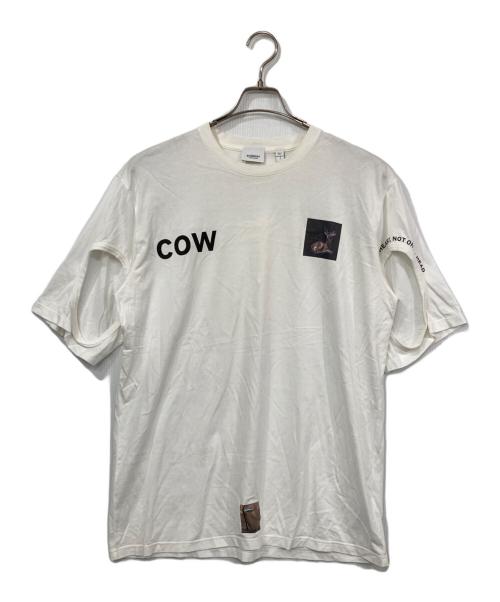 BURBERRY（バーバリー）BURBERRY (バーバリー) COWプリントTシャツ ホワイト サイズ:Sの古着・服飾アイテム
