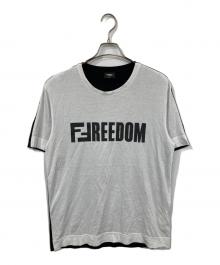 FENDI（フェンディ）の古着「バイカラーFREEDOMTシャツ」｜ホワイト×ブラック
