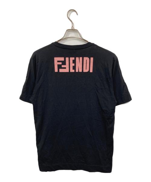 FENDI（フェンディ）FENDI (フェンディ) バイカラーFREEDOMTシャツ ホワイト×ブラック サイズ:Sの古着・服飾アイテム