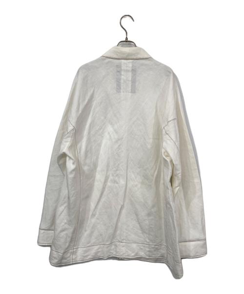 OVERCOAT（オーバーコート）OVERCOAT (オーバーコート) ドルマンスリーブリネンショートコート ホワイト サイズ:1の古着・服飾アイテム