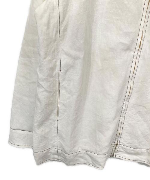 OVERCOAT（オーバーコート）OVERCOAT (オーバーコート) ドルマンスリーブリネンショートコート ホワイト サイズ:1の古着・服飾アイテム