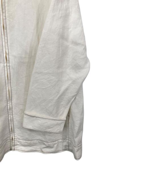 OVERCOAT（オーバーコート）OVERCOAT (オーバーコート) ドルマンスリーブリネンショートコート ホワイト サイズ:1の古着・服飾アイテム