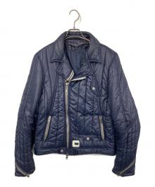 DIESEL（ディーゼル）の古着「中綿ライダースジャケット」｜ネイビー